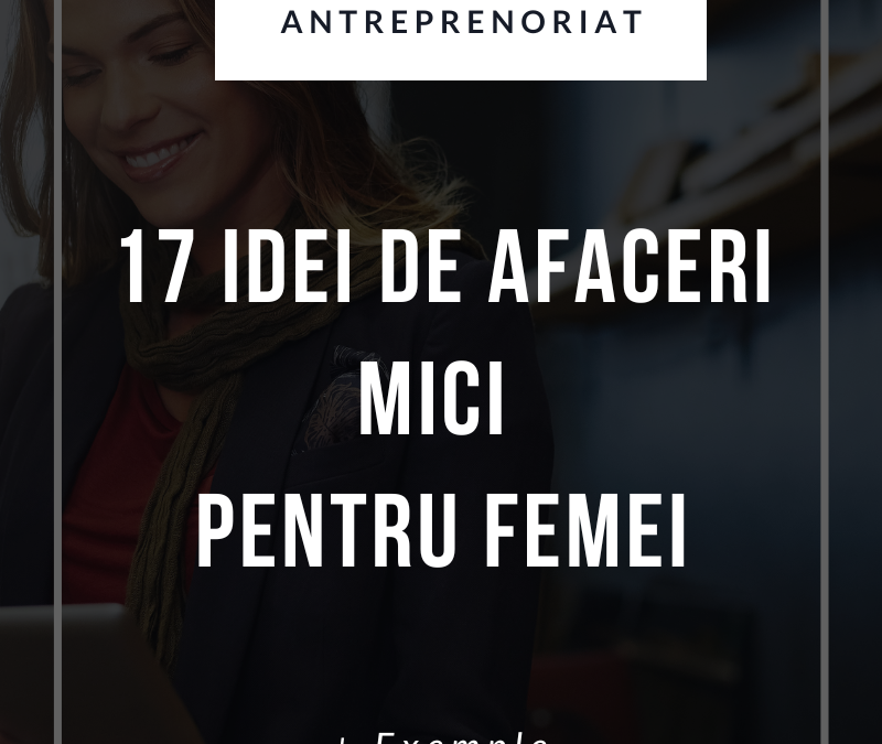 17 Idei De Afaceri Mici Pentru Femei [cu exemple reale]